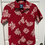 Modern Amusement Men’s Red Hawaiian Button Down   Photo 0