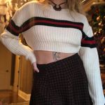 Sexy Striped Cropped Top Sweater Multi Photo 0