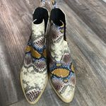 Arider Girl women's snake print ankle boots size 8.5 Blue Photo 6