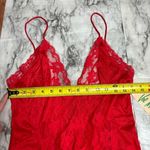 Val Mode True Vintage Sheer Lace Panel lingerie slip dress night gown NWT Large Red Photo 3
