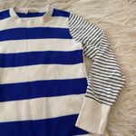 Loft  Tunic Style Sweater, Blue Striped, Sz Lg Photo 0
