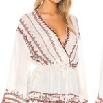 Free People  Saffron Embroidered Tunic Top Photo 0