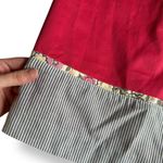 Richard Malcolm Red Cotton Dress Size 8 Embellished Floral Stripe Hem Mod Preppy Photo 5