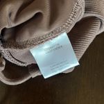 White Fox Boutique  Brown Ribbed Strappy Crop Top Shirt Blouse Small Photo 5