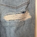 Madewell Mom Jeans Light Blue Distressed Straight Frayed Jeans Size 28 Photo 2