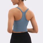 Padded sports bra yoga tank Blue Photo 3
