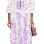 Tuckernuck Ro’s Garden Exclusive Lavender Leaf Clorinda Kaftan S *flaw Photo 0