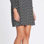 Rebecca Taylor  Rue Silk Floral Print Scarf Tie Dress in Black Size 6 Photo 0