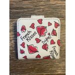 Brighton French Kisses Mirror White Red Lips Hearts Snap Closure Photo 1