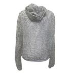 Good American Leopard Animal Print Cropped Windbreaker Hoodie Packable sz Large Photo 3