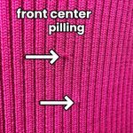 Happily Grey Ribbed Scoop V-Neck Neck Bodysuit Fuchsia Size Small Photo 8