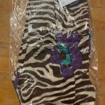 Joan Rivers Womens Wild Poppies Scarf Brown Purple Zebra Pattern A230779 NWT Photo 2