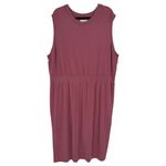 Athleta Womens Sleeveless Santorini Cinch Dress Size 2X Mauve Casual Comfy Photo 3