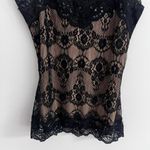 Studio Y Y2K BLACK  LACE SEQUIN CAMI‎ TOP Photo 3