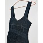 Herve Leger HERVÉ LÉGER Black Bandage Sweetheart Neckline Lurex Gown Dress Size Medium Photo 8