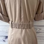 Ann Taylor Tan Khaki Button Down Belted Trench Dress Photo 7
