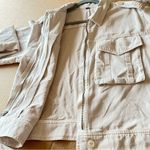 Young Fabulous and Broke YFB  Beige Flap pocket Crop  jacket, tencell blend, L NWOT Photo 5