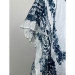 Vince Camuto Blue White Tie Dye Tassel Kimono Cover Up Beach Pool Resort Photo 3