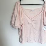 Abound NWT  Pink Cropped Puff Sleeve Top - Size: 3X Photo 1