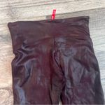 Spanx  WOMEN WINE BURGUNDY FAUX LEATHER SKINNY LEGGINGS SLIMMING SIZE SMALL #127 Photo 1