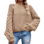 Moon & Madison Tan Lantern Sleeve Sweater Size M Size M Photo 0