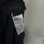 Hanii Y Wool Dress Long Sleeve Draped Navy Blue Round Neck Minimalist Medium. Photo 8