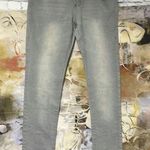 GOGO Skinny Jean in pale gray with rhinestone front button Size 9 Photo 0