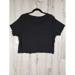 Arizona Jeans NWT  Co Black Ribbed Ruffle Crop Lace-Up Top Women's Size XXXL Photo 8