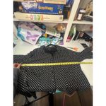 Lane Bryant Women’s Black White Polka Dot Blouse Size 18/20 Cotton Button Front Photo 6