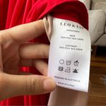 Leo Lin Hermia Slip Dress maxi red beige 100% silk Size 14 J3 Photo 4