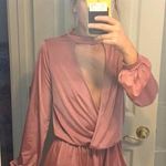 Boutique Mauve Long Sleeve Choker Romper  Photo 0