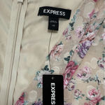 EXPRESS  Floral Wrap Jumpsuit - Pink and Cream Photo 2