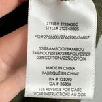 Z Supply  Size Small Quilted V Neck Sweatshirt Olive Green Tunic Bamboo Blend Photo 5