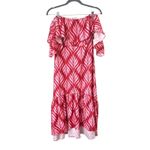 Petal and Pup PETAL &‎ PUP Neoma Strapless Patterned Midi Dress Pink Small Photo 1