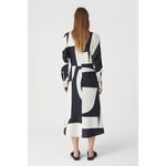 CLOSED Viscose and Silk Shirt Collar Faux Wrap Graphical‎ Midi Size S NWT $655 Black Photo 2