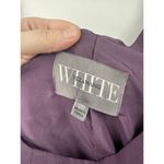 Vera Wang White  Maxi Gown Dress Women 20 Purple Ruffle Formal‎ Wedding Guest Photo 3