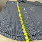 Las Olas  women’s butterfly embroidered large blue long sleeve button up shirt Photo 6