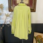 Free People  Ruby Jacket Shacket Oversized Fleece in Light Green Yellow- Sz S 🧡🎀 Photo 8