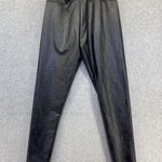 BP  Women's Pleather Pants Leggings Solid Black Small Pull On Photo 1