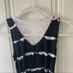 Kensie  Black White Tie Dye Asymmetrical Maxi Dress Photo 4