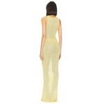 ASTA RESORT Natalia Dress in Chartreuse Sequin Small New Womens Maxi Gown Yellow Photo 1