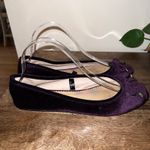 Lily Morgan Womens 9M Purple Velvet Ballet Flats Bow Detail Casual Workwear Chic Size 9 Photo 4