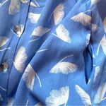 Capulet “Mabel” Mini Dress – Ginkgo Blue Feather Leaf Print – Size Small Photo 9