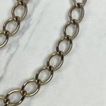 Gold Tone Faux Pearl Charm Chain Link Belt Photo 2
