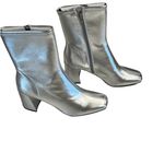 A New Day Women's  Pippa Chunky Heel Ankle Boots Silver Women Size 9.5 Photo 1
