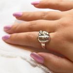 Anatomical Brain and Heart Ring Silver Photo 2