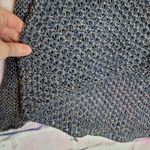 Helmut Lang  100% LINEN KNIT MARLED NAVY TAN HI LOW V NECK TUNIC SWEATER SMALL Photo 5