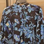 💕BANJANAN💕 Ella Shirt ~ Woden Hedgerow Black Floral Bird Print XS NWOT Photo 9