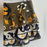 ZARA Tiered Ruffle Mini Skirt, Size Small, Brown/Gold/White/Black, NWT Photo 11