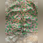 ZARA  floral halter crop top tie back Photo 3